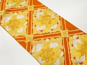 蜀江文に花・菱模様織出し袋帯